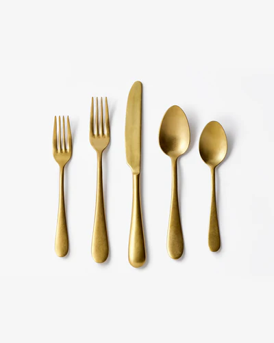 Flatware Settings - Brushed Gold